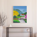 Paint By Numbers DIY Mountain Hut Hand Painted Canvas Picture Home Wall Decor