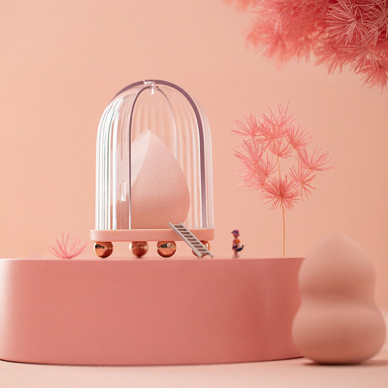 Cosmetic Puff Egg Shelf Makeup Rack Storage Blender Sponge Drying Stand Holder