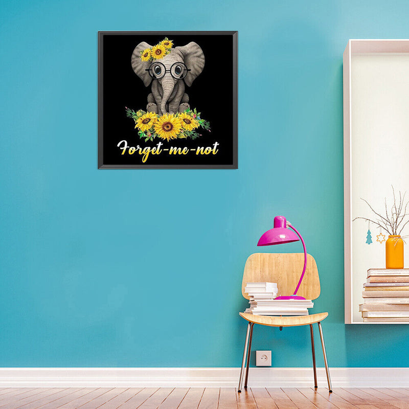 5D DIY Full Round Drill Diamond Painting Mosaic Cartoon Elephant Pattern