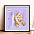 Diamond Painting Letter Bear 5D DIY Full Drill Round Cartoon Art (B1064)
