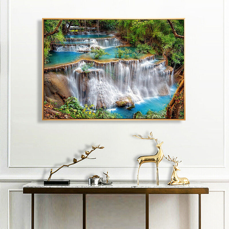 5D Full Square Diamond Painting DIY Waterfall Cross Stitch Christmas Needlework