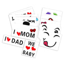 4 Pcs Expressions Pregnancy Baby Bump Belly Stickers Maternity O6J7 hot.