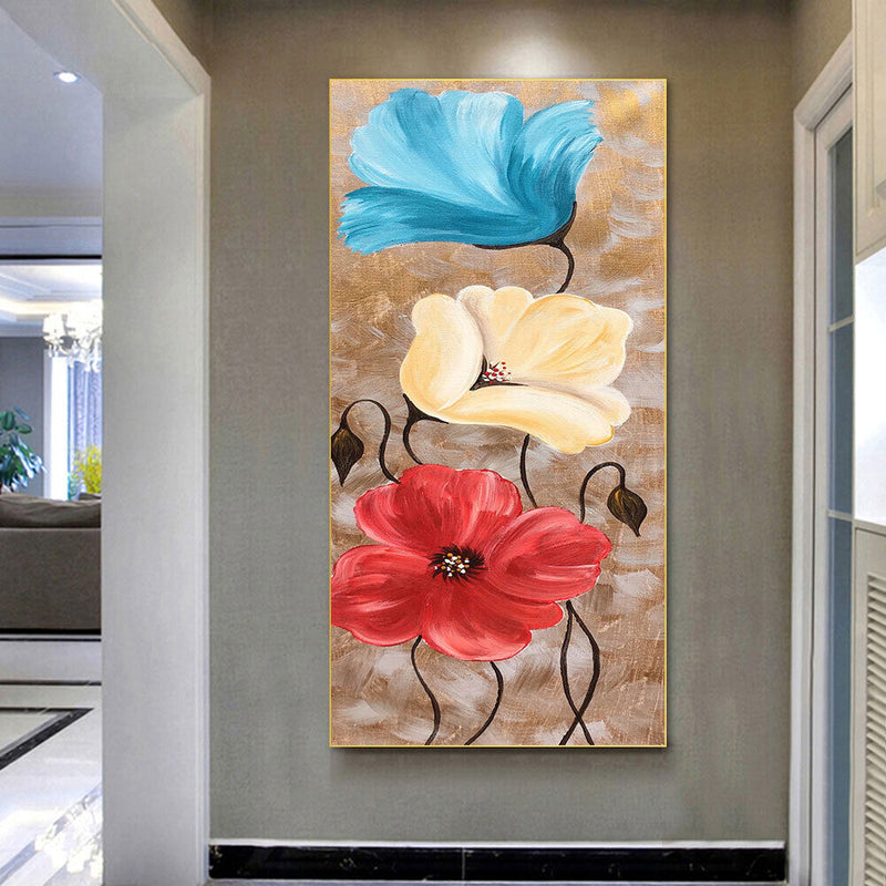 Paint By Numbers for Beginner Various Colors Poppies Painting Kit 40x80cm