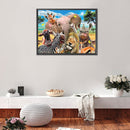 5D Diamond Painting Animal Party Full Square Drill Wall Rhinestone DIY Art Newly