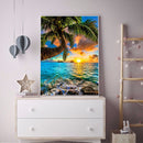 Seascape 5D DIY Full Square Diamond Painting Mosaic Kits Hanging Picture 30x40cm