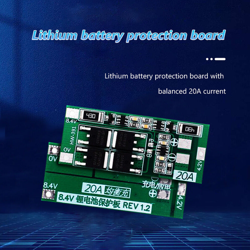 HW-391 2S 20A 18650 Lithium Battery Charger Protection Board BMS Module Newly
