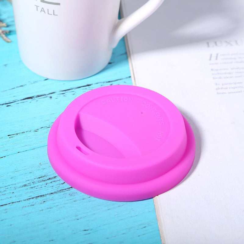 Silicone Cup Lid Reusable Anti-dust Leakproof Insulation Cover (Rose Red)
