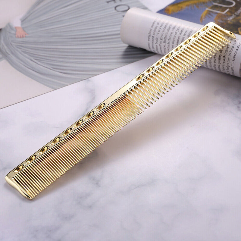 Aluminum Anti-static Barber Hairdressing Combs Detangling Hair Cutting Tool