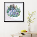 5D DIY Full Round Drill Diamond Painting Succulent Plants Cross Stitch Mosaic