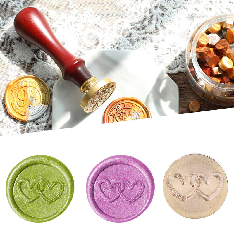 Retro Round Love Heart Sealing Wax Stamp Head DIY Wedding Invitations Hobby Tool