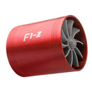 F1-Z Car Air Intake Double Turbine Refit Turbo Gas Fuel Oil Saver Fan (Red)