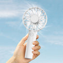Mini Portable Fan Handheld USB Charging Air Cooling Powerful Fans (White)