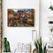 Frameless Oil Painting Arts Picture By Number Riverside Town Hand Painted Craft