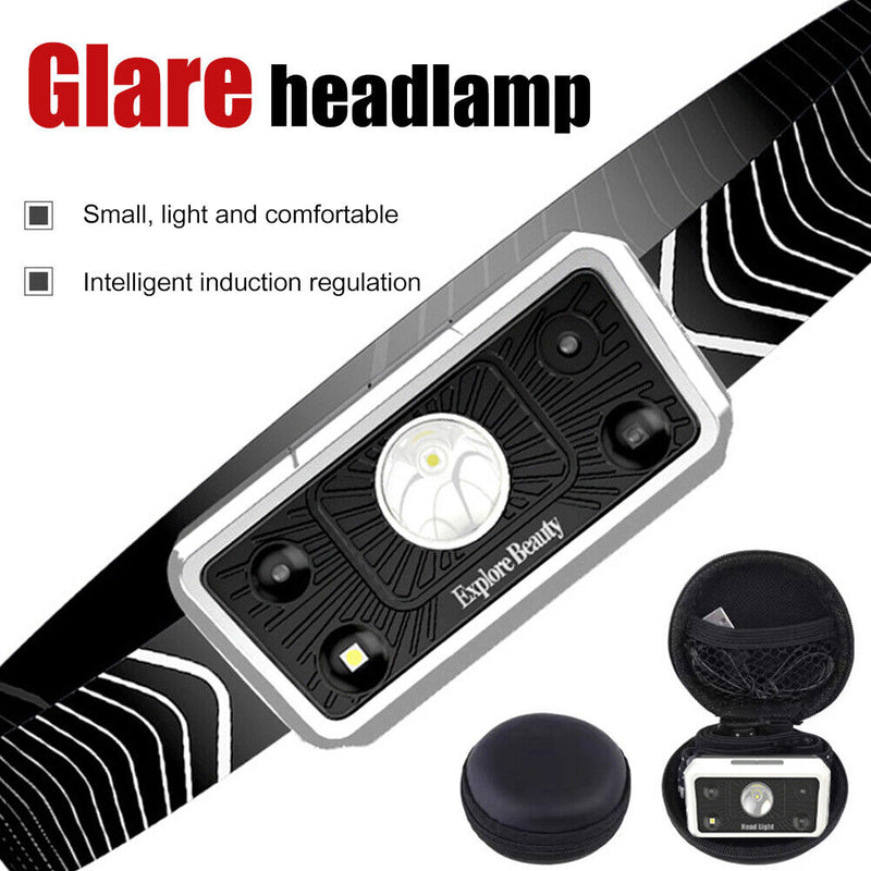 #A Wave Induction XPE LED Headlamp Outdoor Safety Headlight for Camping Fishing