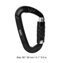 12KN Outdoor Climbing Backpack Carabiner Lightweight Hanging Clasp (Black) Newly
