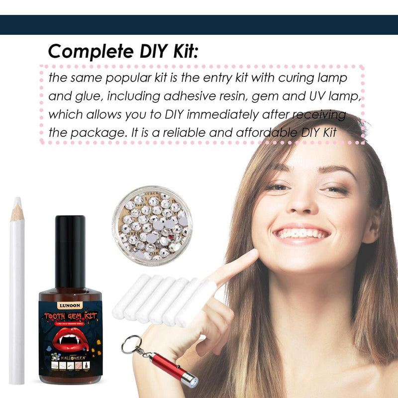 Kids Hygiene Kit Tooth Gem Set White Tooth Teeth Cleaning in Water Black`