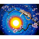 5D DIY Diamond Painting Full Round Drill Moon Cat Rhinestone Crafts Home Art