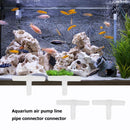 10pcs Tee-Connectors Fish Tank Air Pipe Joint Water Pump Pants Adapter Accessory