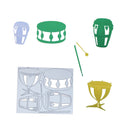 Musical Instruments Bass Drum DIY Metal Stencil Scrapbook Cutting Die-14964