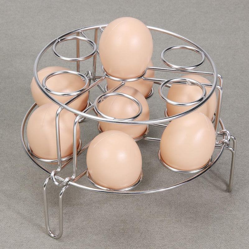 2pcs Kitchen Stainless Steel Tripod Egg Steamer Rack Egg Steaming Rack