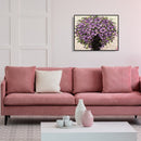 40x50cm Handpainted Acrylic DIY Purple Flower Oil Painting Canvas By Numbers