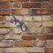 Metal Gecko Wall Outdoor Hanging Statue Home Artwork Fence Decor (Purple) Newly