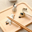Fork Rest Luck Japan Cutlery Stand Ceramic Japanese Chopsticks Holder Lucky Cat