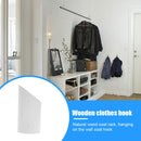 Nordic Wood Clothes Hangers Hooks Key Hat Handbag Wall Holder (White S) Newly