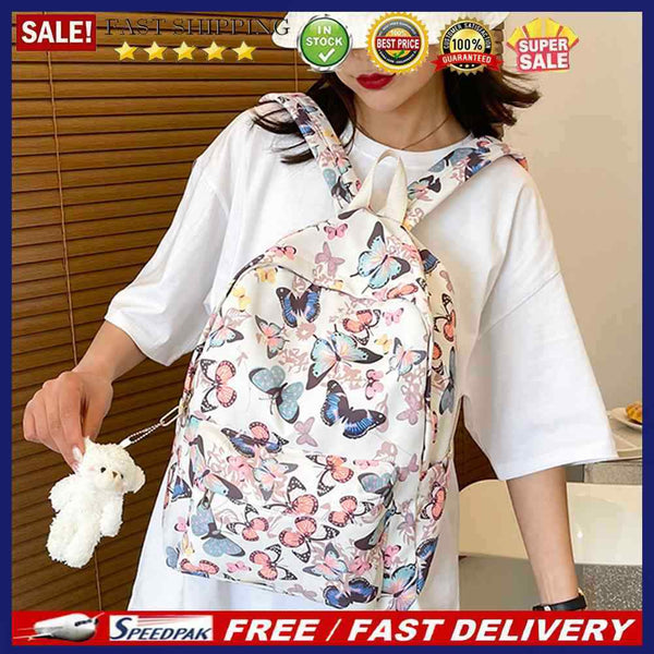 Fashion Backpack with Pendant Laptop Rucksack Large Capacity for Outdoor Camping