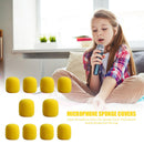 10pcs Microphone Windscreen Sponge Cover Mic Foam Protective Caps (Yellow) Newly