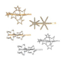Star Pentagram Korean Headwear Rhinestone Crystal Hair Clip Metal Hairgrip