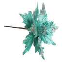 Home Decoration Christmas Tree Flowers Glitter Ornament Xmas Gift Poinsettia