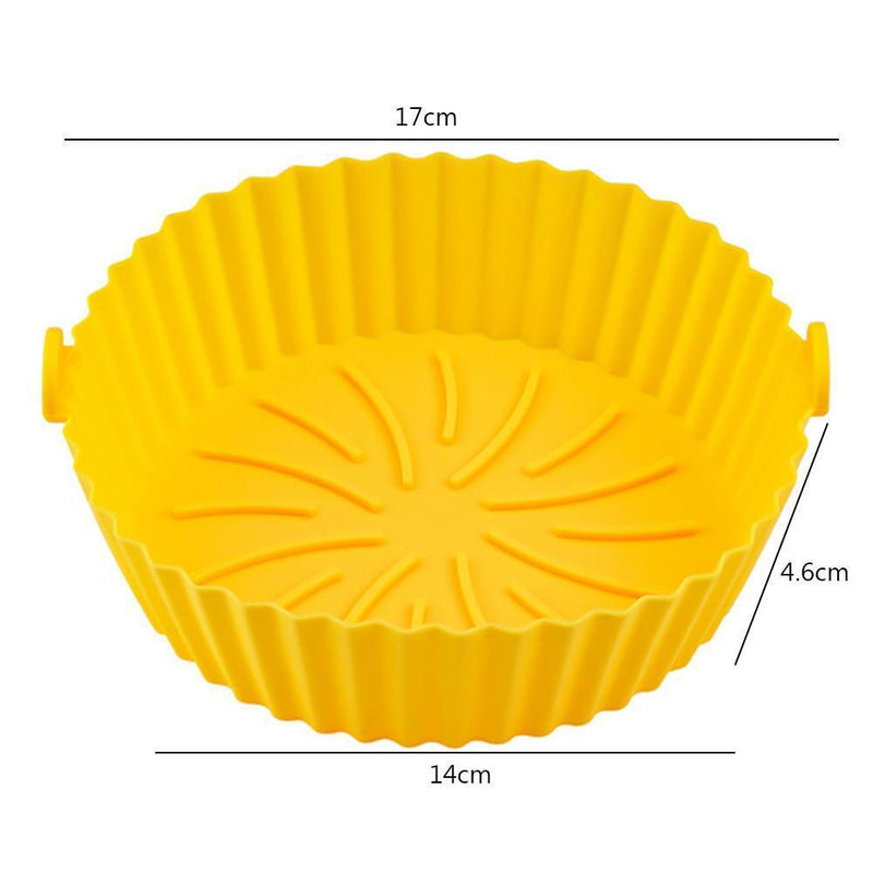 Silicone Air Fryer Tray Safety Reusable for Oven Microwave Cake Mould (Yell