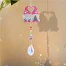 Diamond Drill Rainbow Collection Crystal Prisms Wind Chime (Two Gnomes) Newly