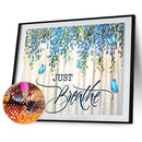 5D DIY Full Drill Round Shape Letters Rhinestone Diamond Drawing Home Decor