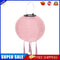 2* Solar Nylon Lantern Lamp Waterproof Hanging Light Festival Decor (Pink)