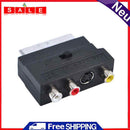 SCART Male to 3 RCA Female TV Adapter DVD Reorder Input Output Switch Converter