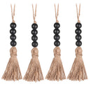 Gift Handmade Wood Bead Garland Closet Pendant Hanging Decorations With Tassels