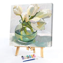 Flower in Glass Vase Oil Paint By Number Kit DIY Acrylic Painting on Canvas