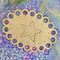 Wooden Carved Cross Stitch Thread Board Embroidery Thread Plate (Starfish)