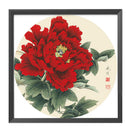 11CT Stamped Kit Handmade Flower Plant Cross Stitch DIY Bedroom Needlework Gi