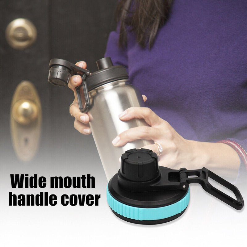 Portable Wide Mouth Water Bottle Straw Flip Lid Drinkware Cover for Hydro F