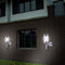 2pcs Solar Powered Stainless Steel Light LED Wall Light Fence Lamp Outdoor Garden Li