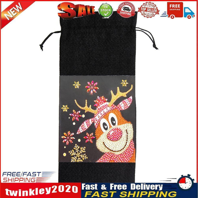 DIY Special Drill Diamond Painting Christmas Wine Bottle Covers (TB010B) Newly