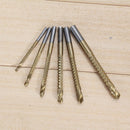 6Pcs HSS High Speed Steel Titanium Coated Drill Bit Set 3/4/5/6/6.5/8mm Newly