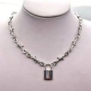 Lock Pendant Little Thorns Brambles Punk Necklace Dark Gothic Barbed Wire