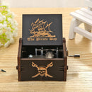 Wooden Hand Cranked Music Box Retro Home Ornaments Crafts Decor Kids Gifts