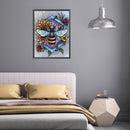 Full Cross Stitch Handcraft 11CT Stamped Bee Flower Needlework DIY Home Ornam