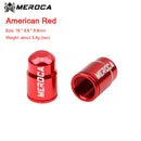 2pcs Bicycle Valve Stem Caps Aluminum for MTB Road Bike (American Red)