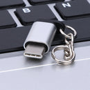 Metal USB 3.1 Type-C Male Connector to Micro USB 2.0 5Pin Female Data Adapt